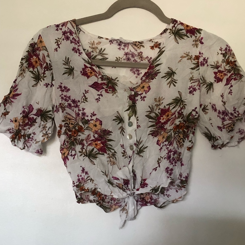 Tie front blouse